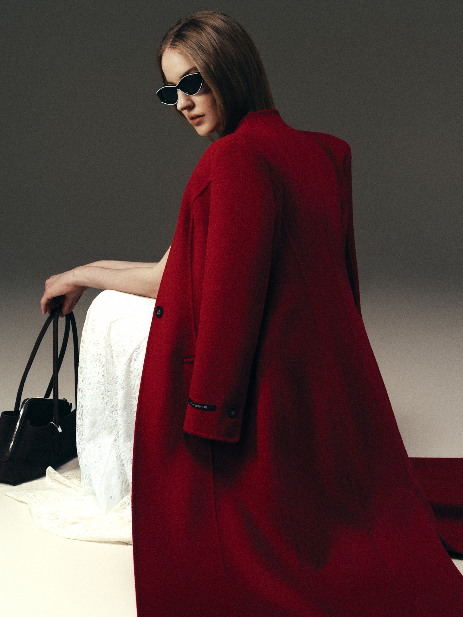 Áo dạ Handmade trendcoat cổ leo 1 cúc cài